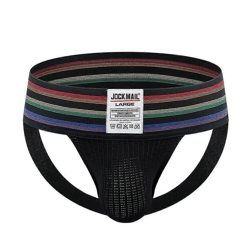 Jockmail Underwear Men Thong Jockstrap Lingerie G String Man Pouch Cueca Homem Underpants Wide