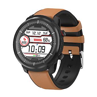 Senbono S10 Smartwatch Fitness Sport Activity Tracker Smartphone Watch iOS Android iPhone Samsung Huawei Brown Leather