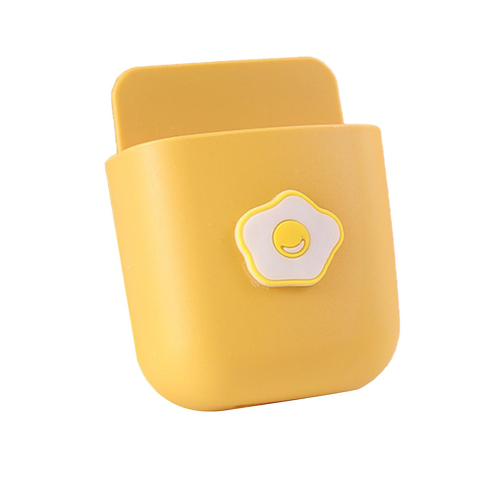 Cartoon Storage Box Wall Mounted Storage Container Cute Phone Storage Box for Home Decoration(YellowFried Egg Pattern )