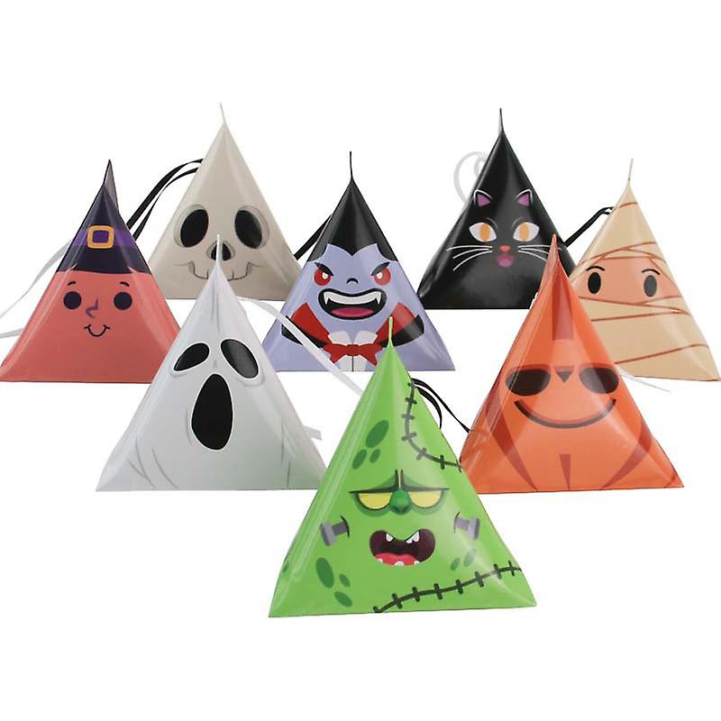 8pcs Mix Colors Halloween Treat Or Trick Candy Box Mini Cute Chocolate Box
