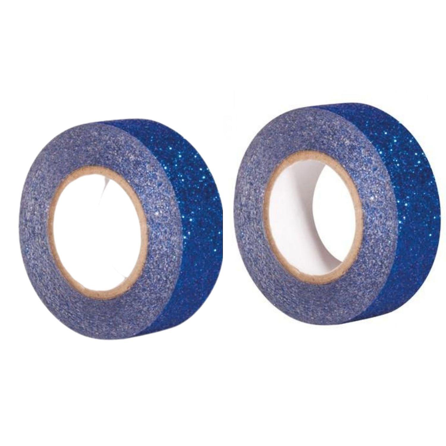 2 glitter tapes 5 m x 1.5 cm - midnight blue