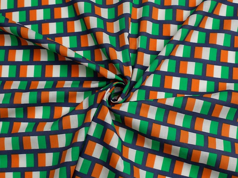 Printed Polycotton Fabric Multicoloured - per metre