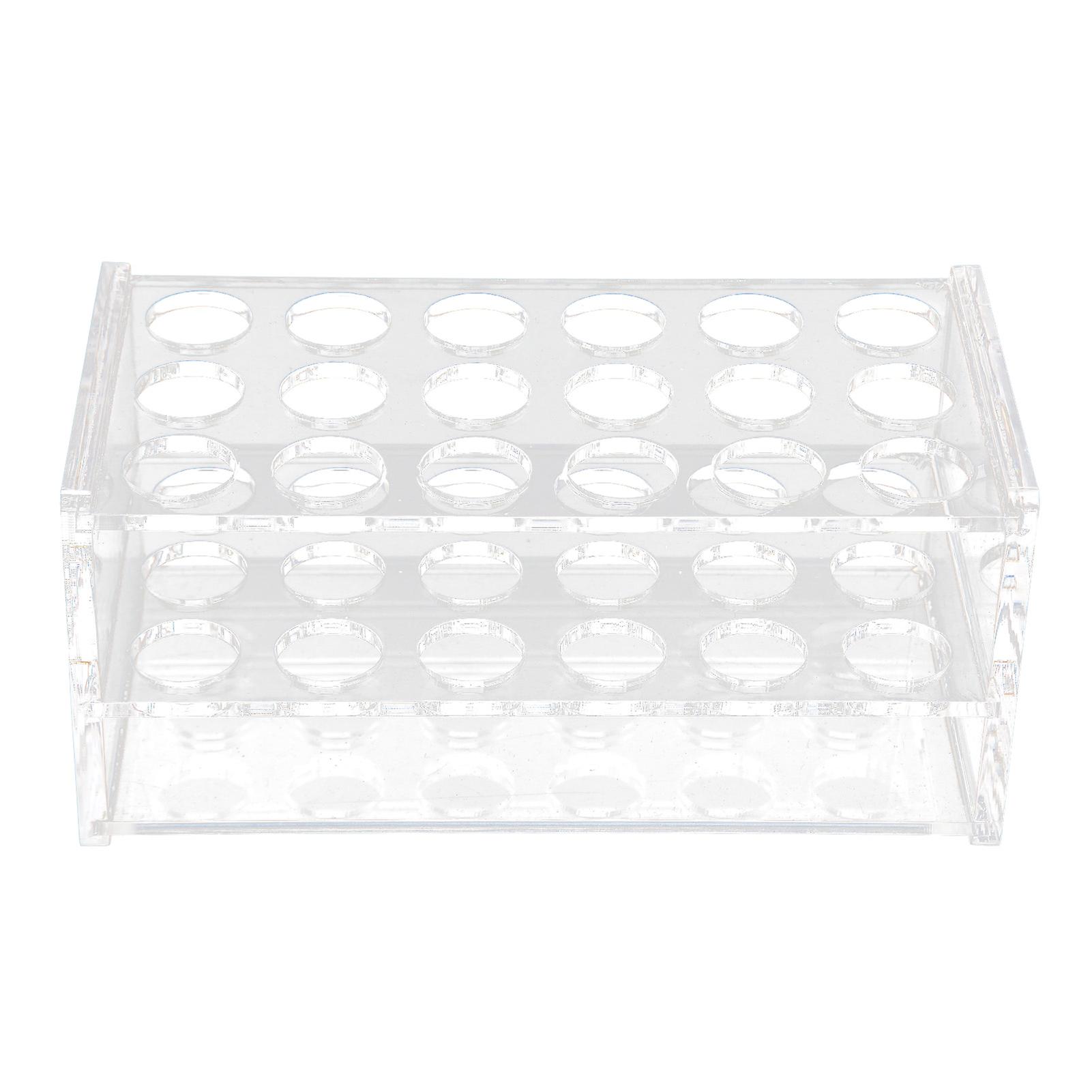 Acrylic Test Tube Rack for 17mm Tubes 18 Holes Transparent Centrifuge Tube Rack for 10ml 15ml Tube