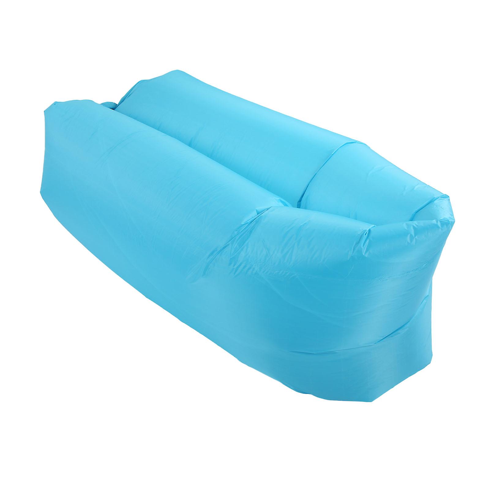 Inflatable Lounger Air Sofa Sky Blue Portable 188cm Foldable