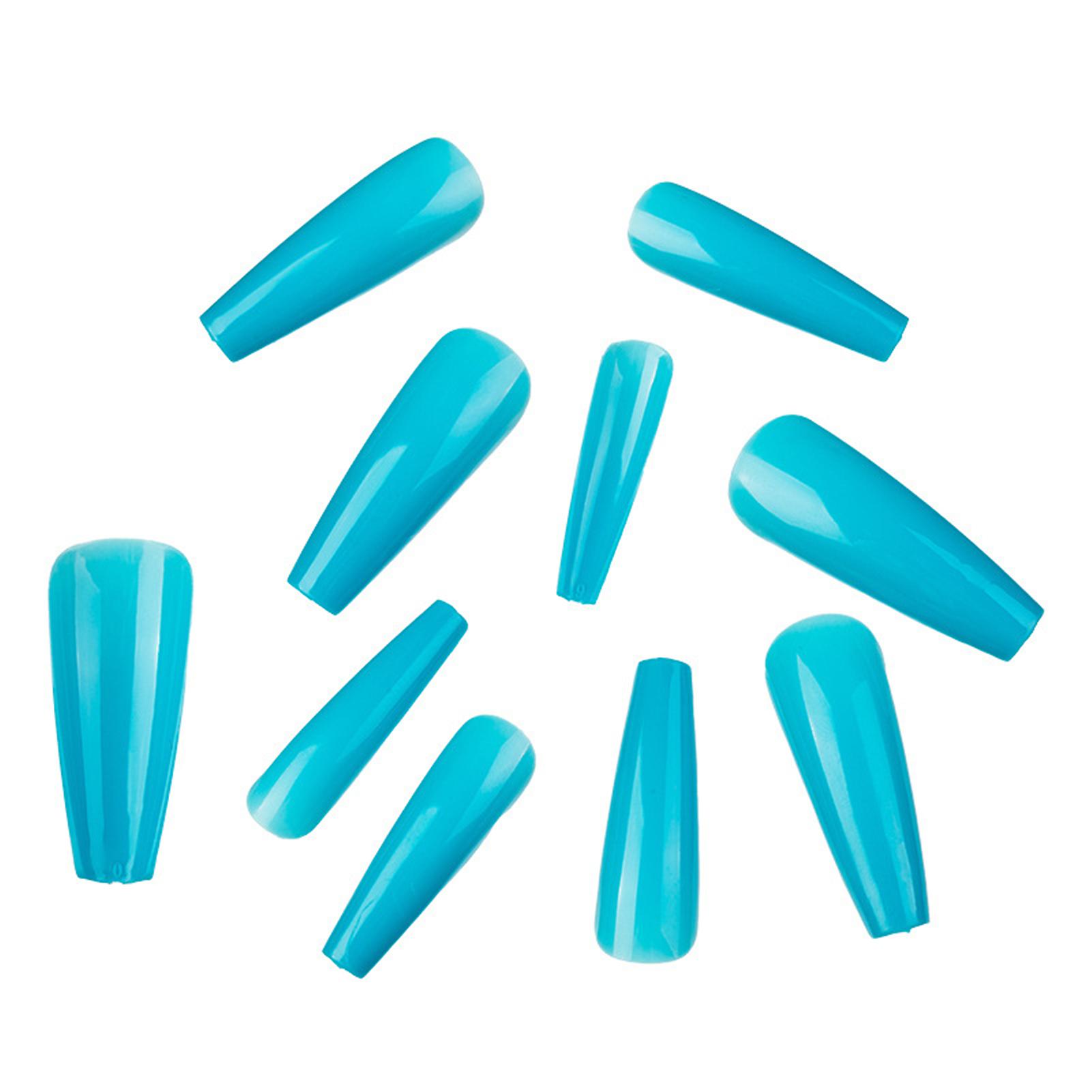 Women's Solid-Color Plastic Nail Pieces Kit Waterproof Detachable False Nails Nail Salon Tools