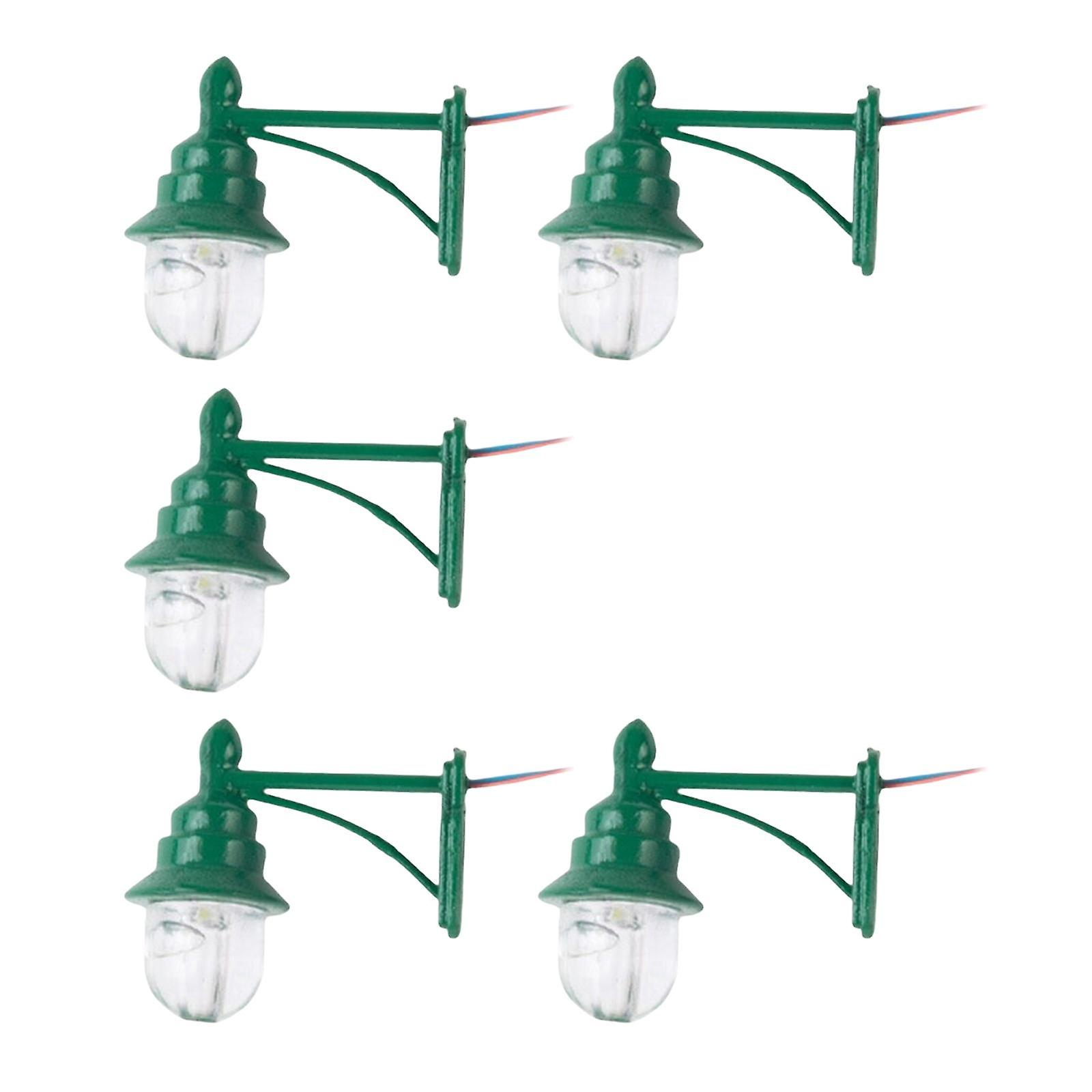 5x 1/87 Scale Wall Lights Simulation Decor for Railway Train Courtyard