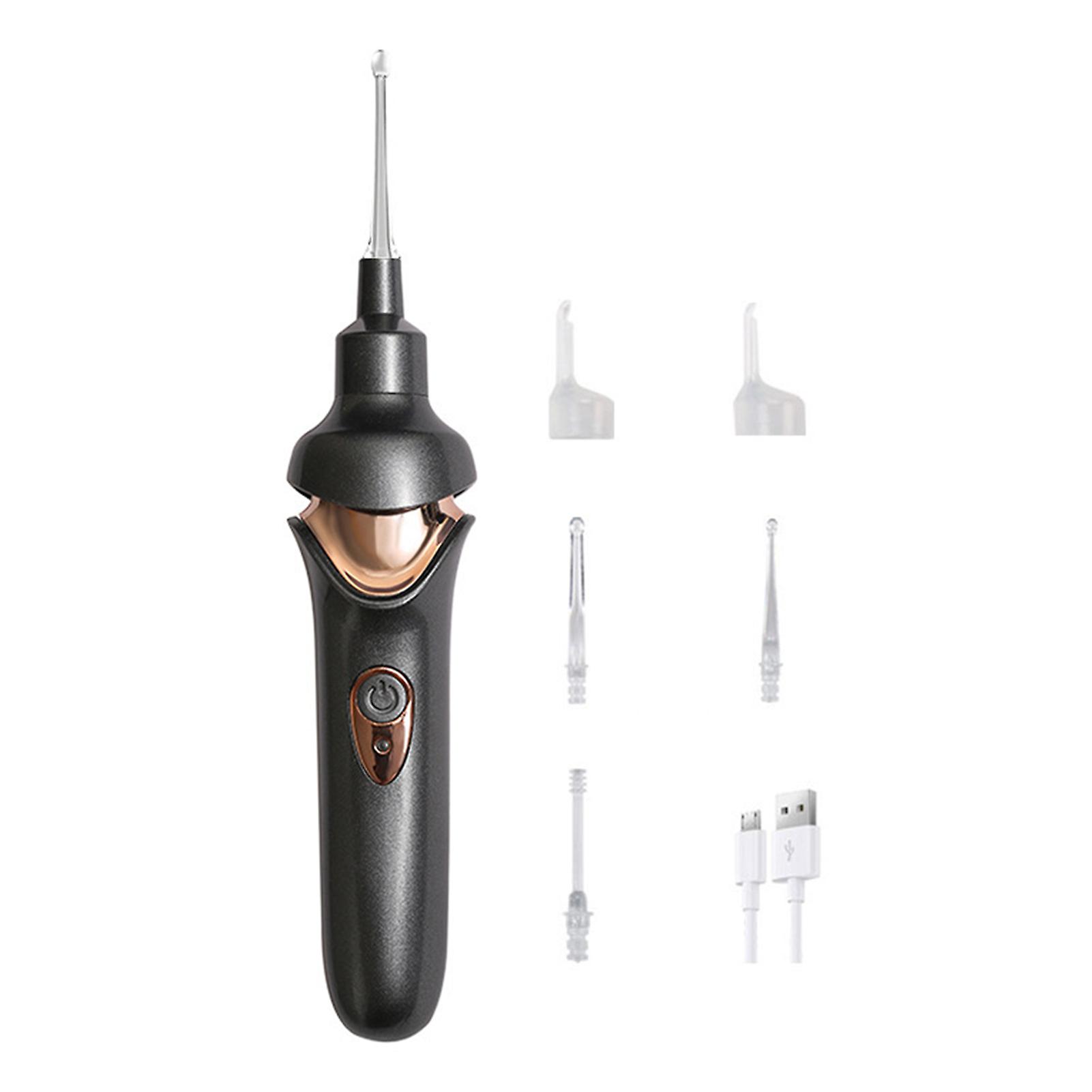 1 Set Ear Cleaning Device Low-decibel Volume Powerful Suction Clear Light Source Visible Soft Safe Painless Ear Wax Pick Set Home Supply