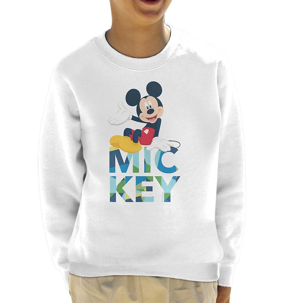 Disney Mickey Mouse Colour Text Kid's Sweatshirt