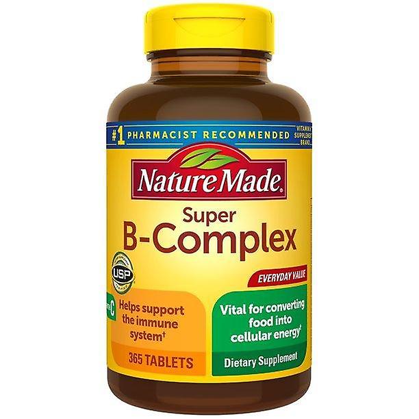 Nature Made Super B-complex Tablets With Vitamin C And Folic Acid, 365 Count For Metabolic Health