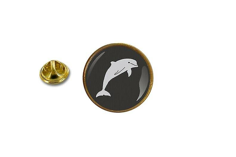 别针别针徽章金属别针带灰色海豚蝴蝶夹