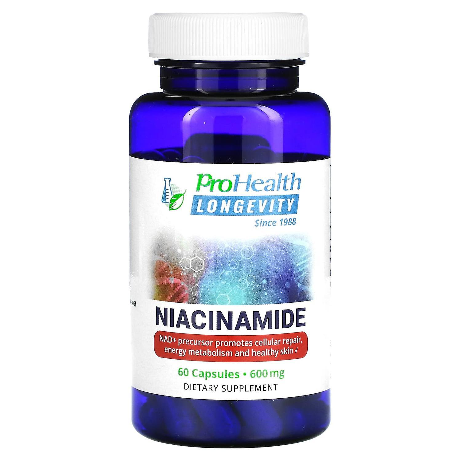 ProHealth Longevity, Niacinamide, 600 mg, 60 Capsules