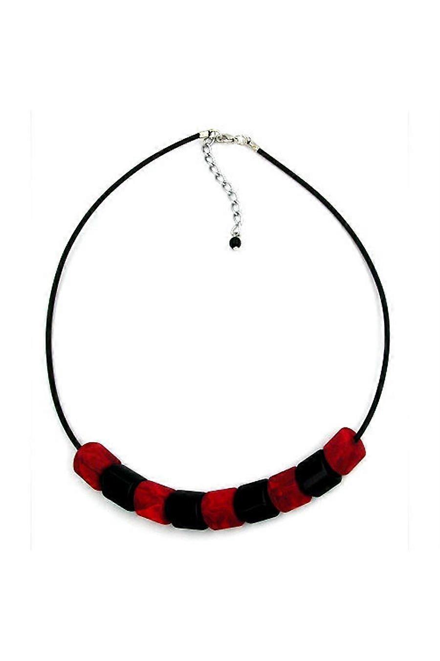 Necklace Red-black Beads 45cm - Gl04619