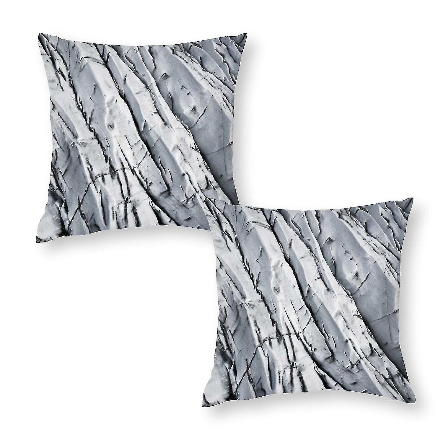 Brown and gray rock formation print pillowcase