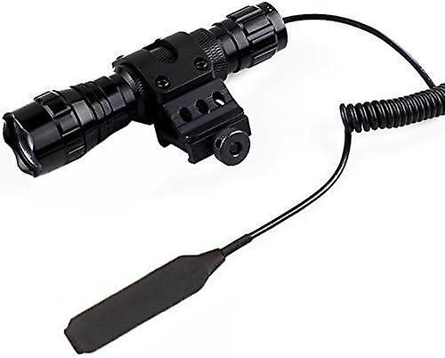 Tactical LED torch, 1000 lm, 3.7 V-18 V, 1 flashlight mode with pressure switch and 45 ° mounting ra