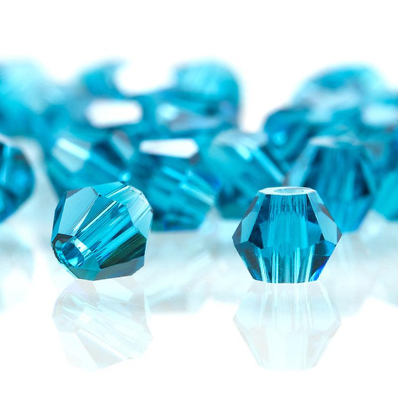 Ornament Accessories Crystal Tipped Bead Two Tips Diameter 4mm Crystal Beads Rhombus Bead