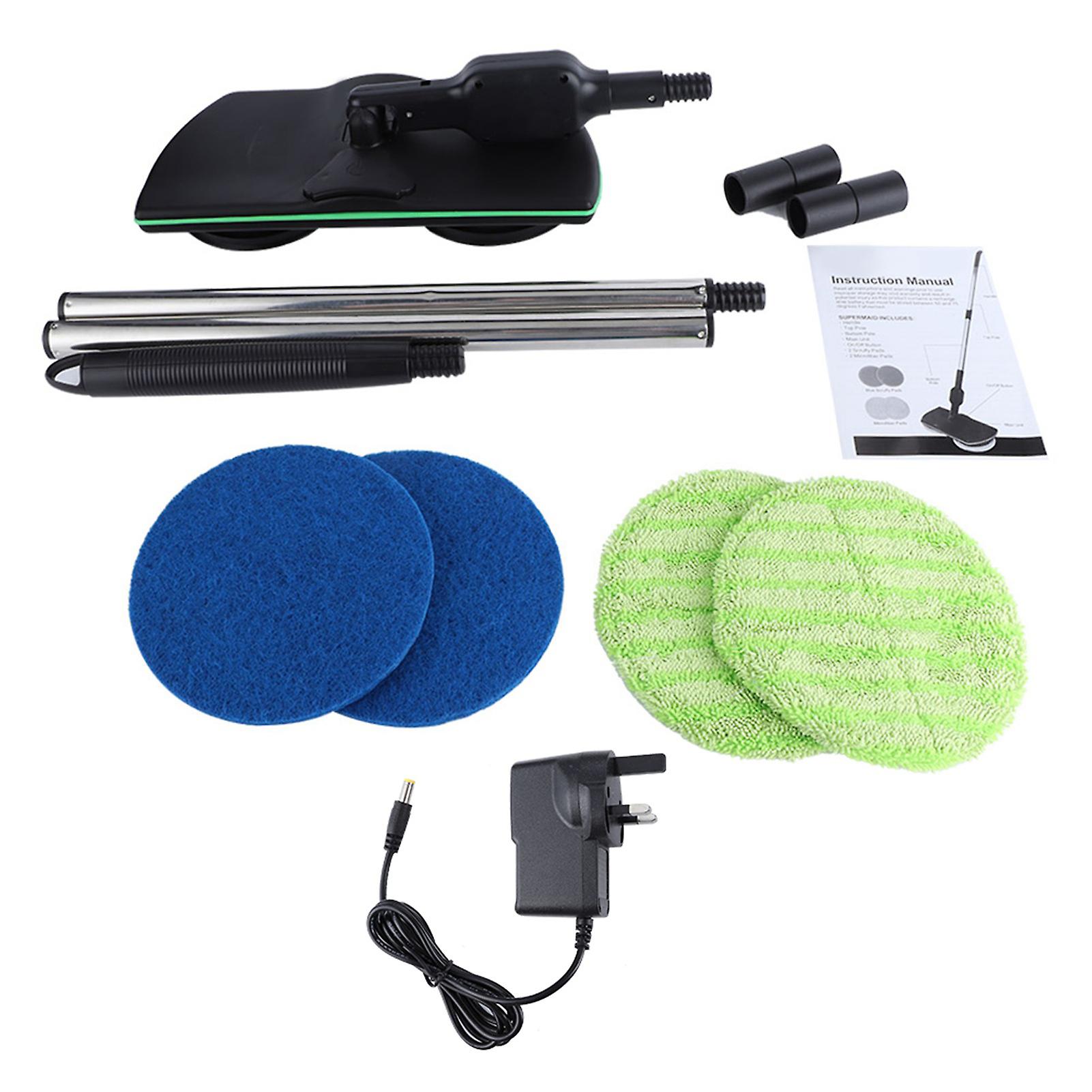 110‑240V Cordless Electric Floor Mop Rechargeable Rotating Broom Sweeper Home Cleaning ToolUK Plug