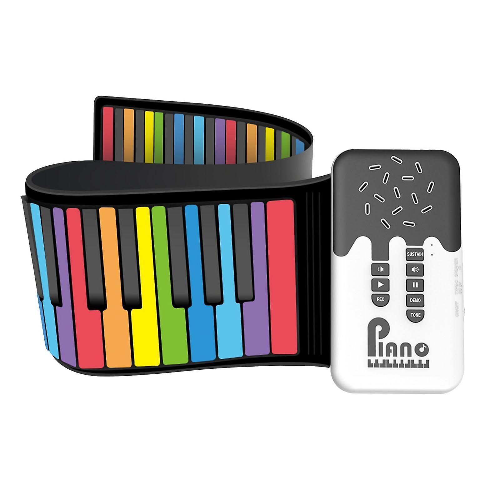 Folding Electronic Keyboard Presents Portable 49 Key for Travel Adults Child Multicolor