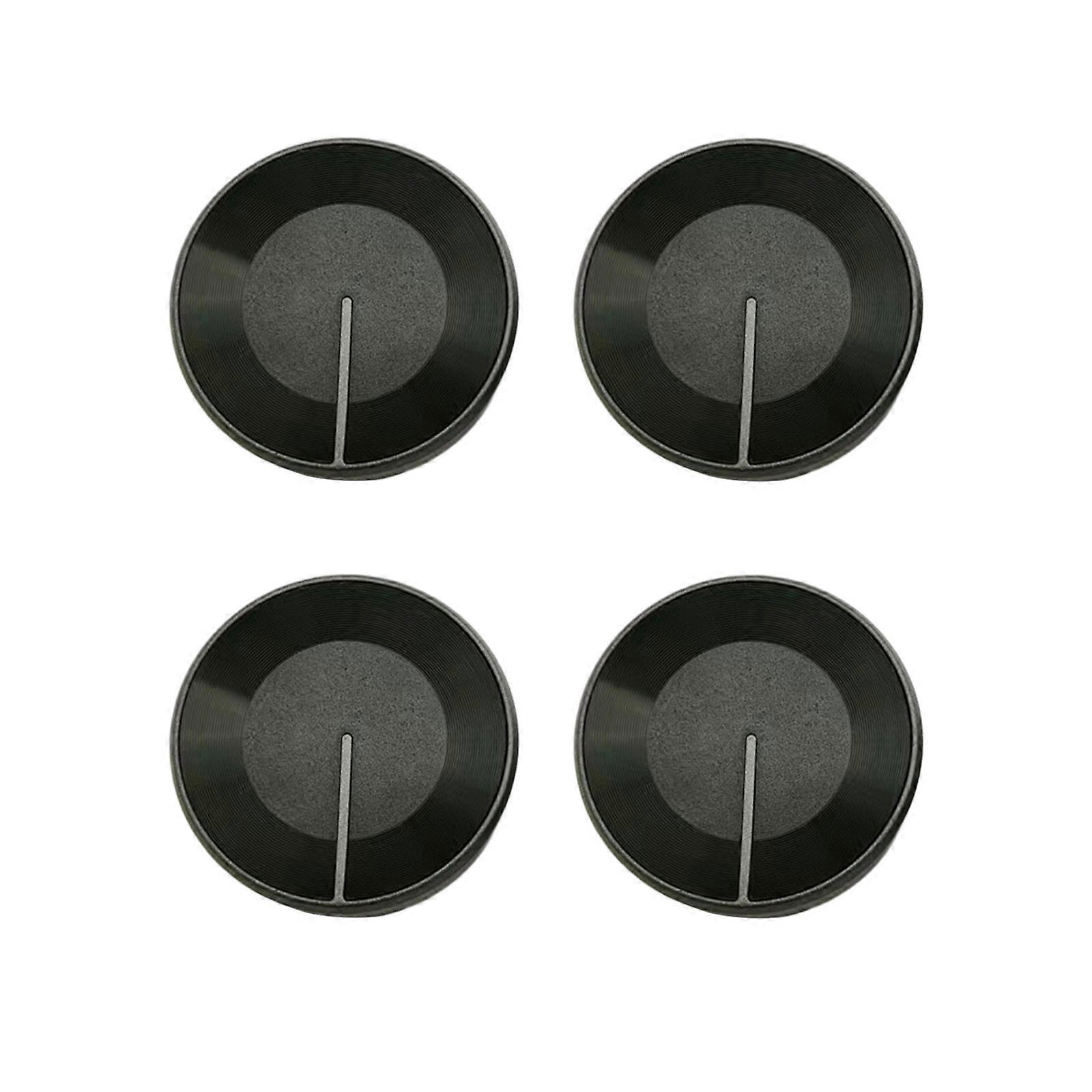 4Pcs Cooker Knobs Black Rotary Switch for Kitchen Long Term Usage Restaurant 8mmx19mmx40mm