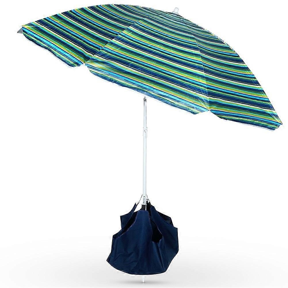 Beach parasol with adjustable inclination and sun protection