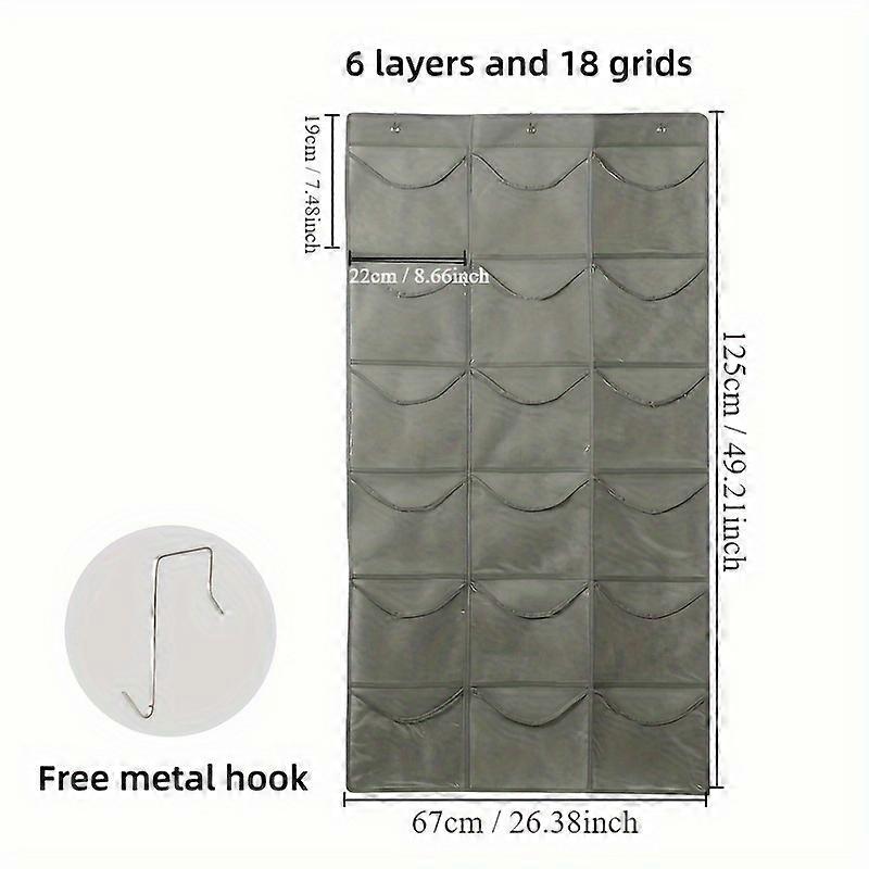 6/8-Layer Collapsible Hanging Hats Storage Bag - Sturdy Durable Organizer with 18/24 Pockets for Maximum Hat Storage - Perfect for Wardrobe Organizati