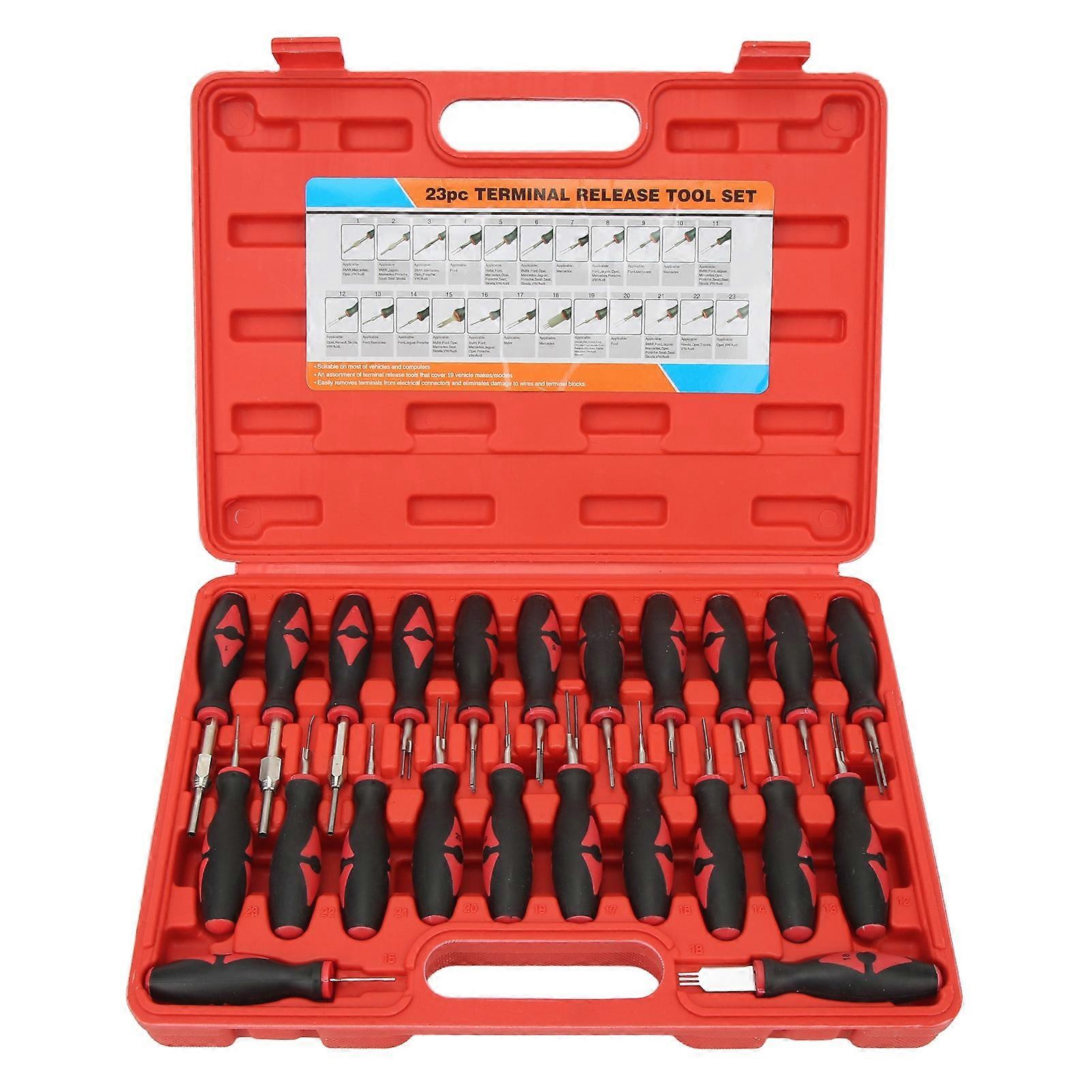 23PCS Terminal Release Kit Chrome Finish Rust Proof Comfortable Grasp Portable Replacement For Benz