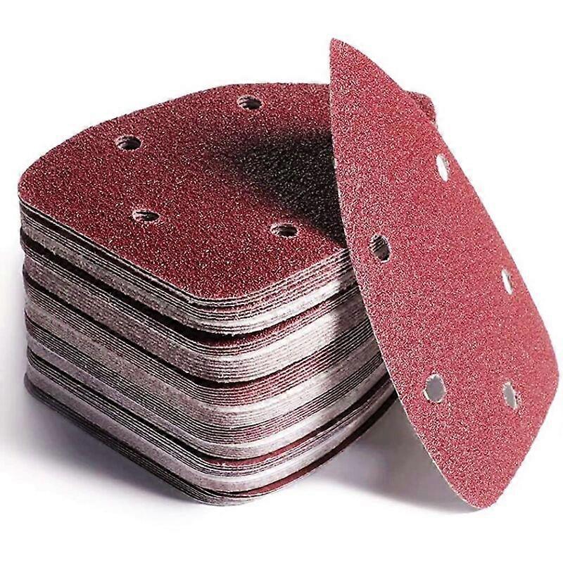 60 Pieces Mouse Detail Sanding Sheets, 5 Holes Hook and Loop Sander Pad Assorted Grits 40/60/ 80/120/ 180/240 Mouse Sandpaper for Sander (14cm x 9cm)
