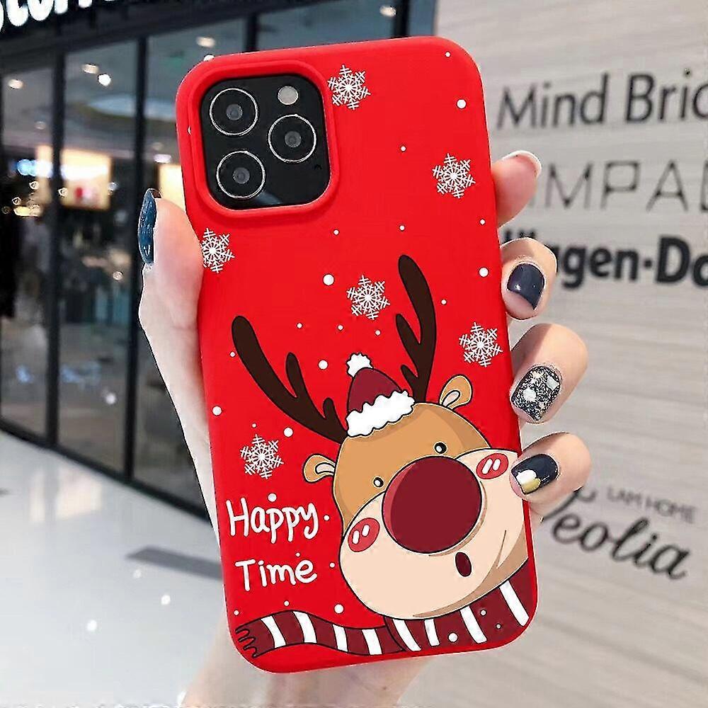 Jianghuo Christmas Cartoon New Year Gift Silicone Phone Case For Iphone 13 12 Pro Max X Xr Xs Soft Tpu Cases For Iphone 11 7 8 Plus Cover