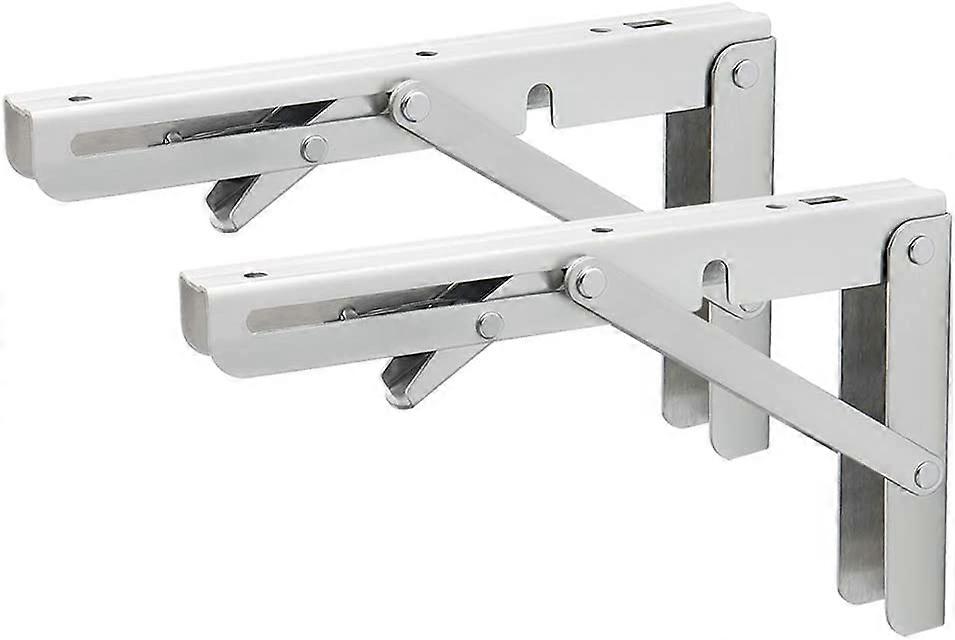 Folding Shelf Bracket Heavy Duty Foldable Shelf Support Wall Mounted 200mm*120mm, Brushed