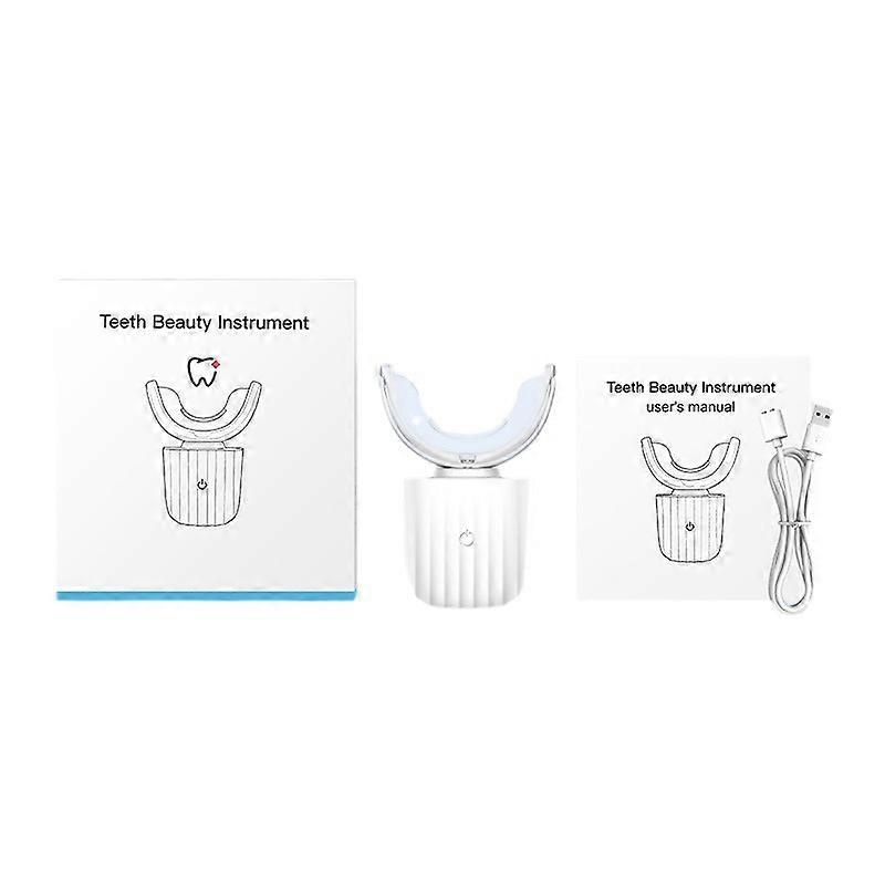 Electric Toothbrush U-Shape Blue Light Ultrasonic White