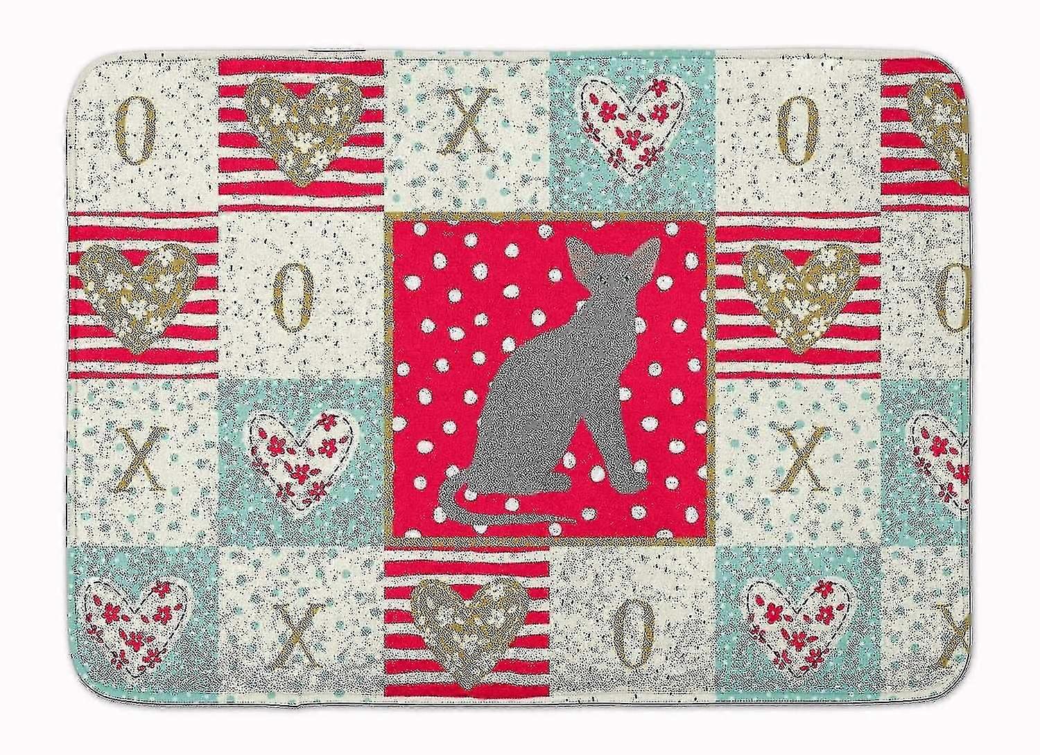 オリエンタルショートヘア猫愛機械洗濯可能なメモリフォームマット