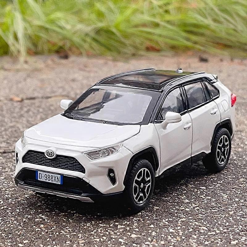 New 1:32  RAV4 SUV 2023 Alloy Die Cast Toy Car Model Sound and Light Pull Back Children's Toy Collectibles Birthday Gft