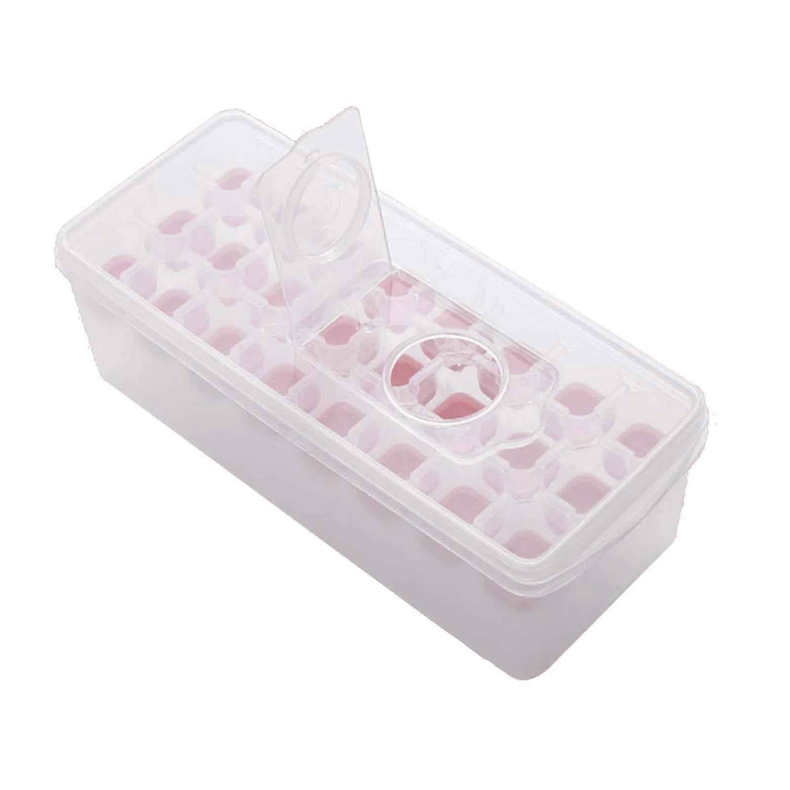 DIY Ice Grid Mold with Flip Lid Storage Box Ice Shovel Combination Set