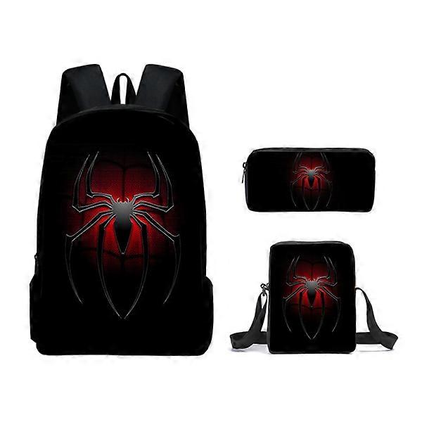Spider-Man Backpack Backpack School bag Case Lunch bag in three sets