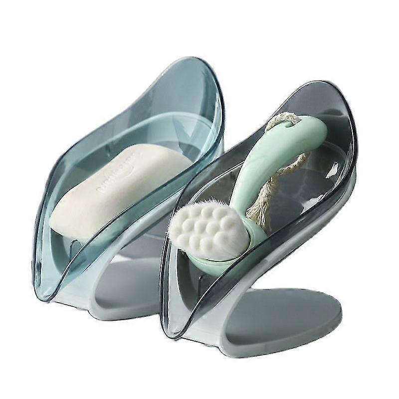 Leaf Shape Self Draining Soap Holder Bathroom Soap Holder Soaps Storage Container Rack