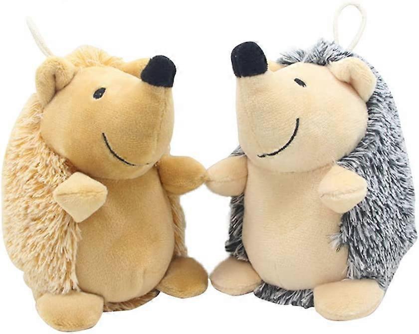 2 Pack Squeaky Plush Hedgehog Dog Toys