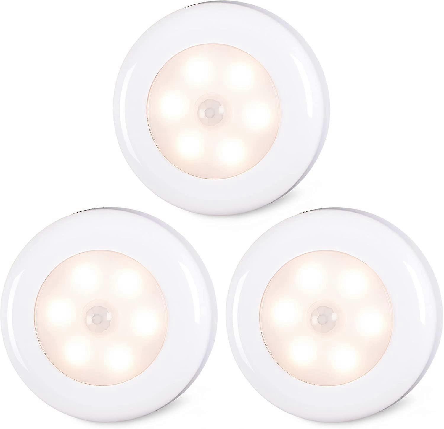 Rörelsesensorlampor inomhus (varmvit, 3-pack)