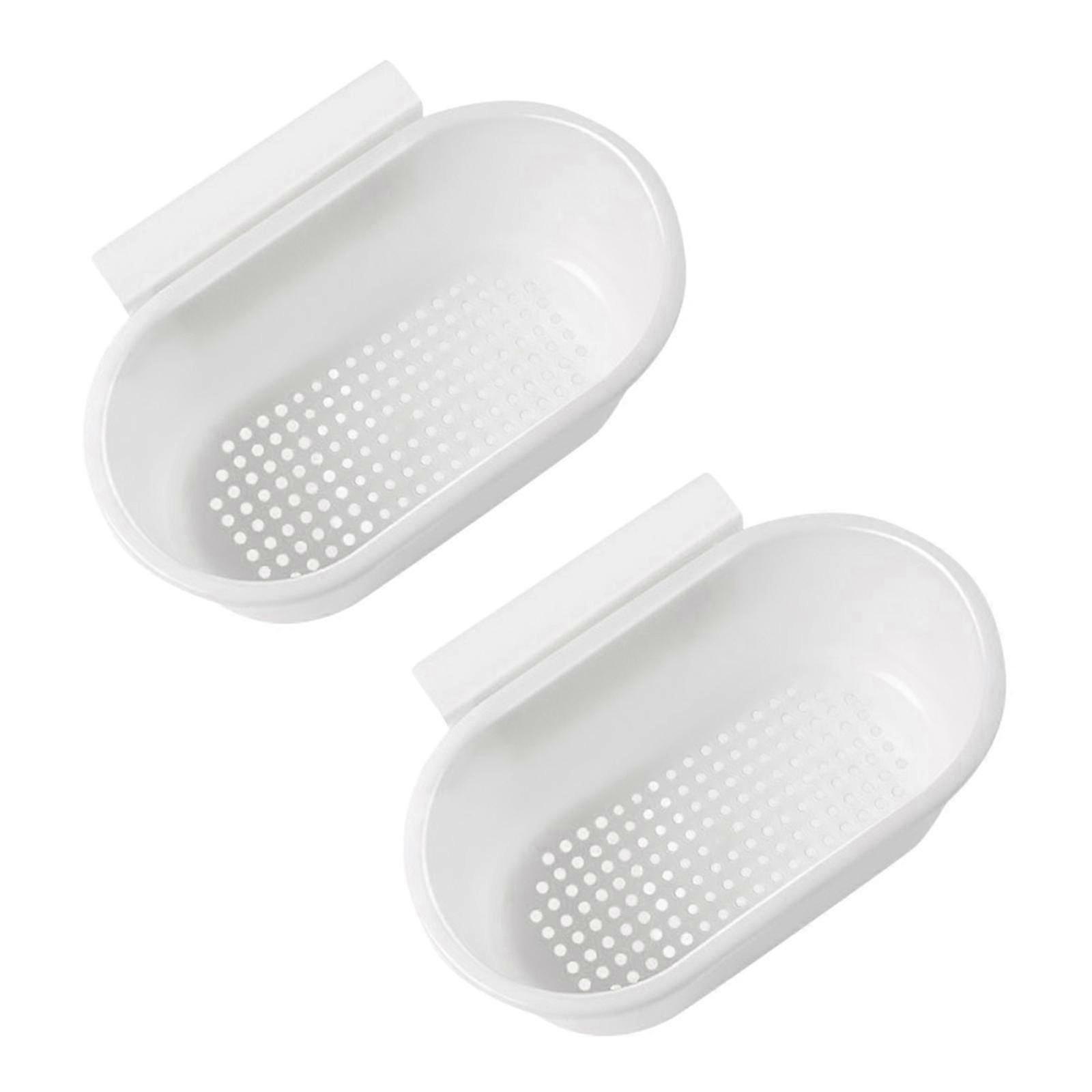 2x Drain Strainer For Sink Corner Basket,multi-functional Hanging Punch-free Drainer Rack 2023 New