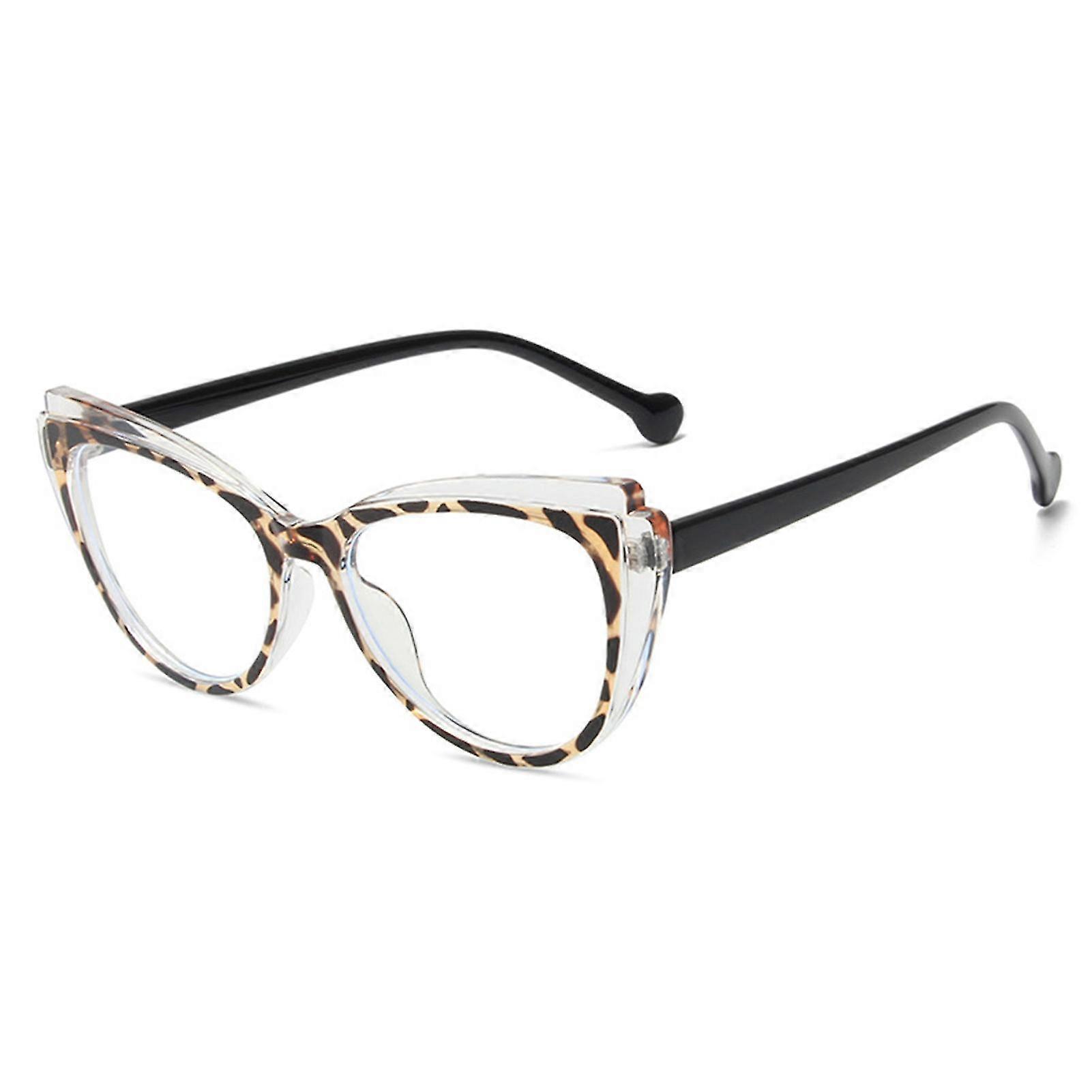 Anti Blue Light Blocking Glasses Anti-dazzle Glare Large Cat Eyes Frame Spectacles For Gaming Reading Students