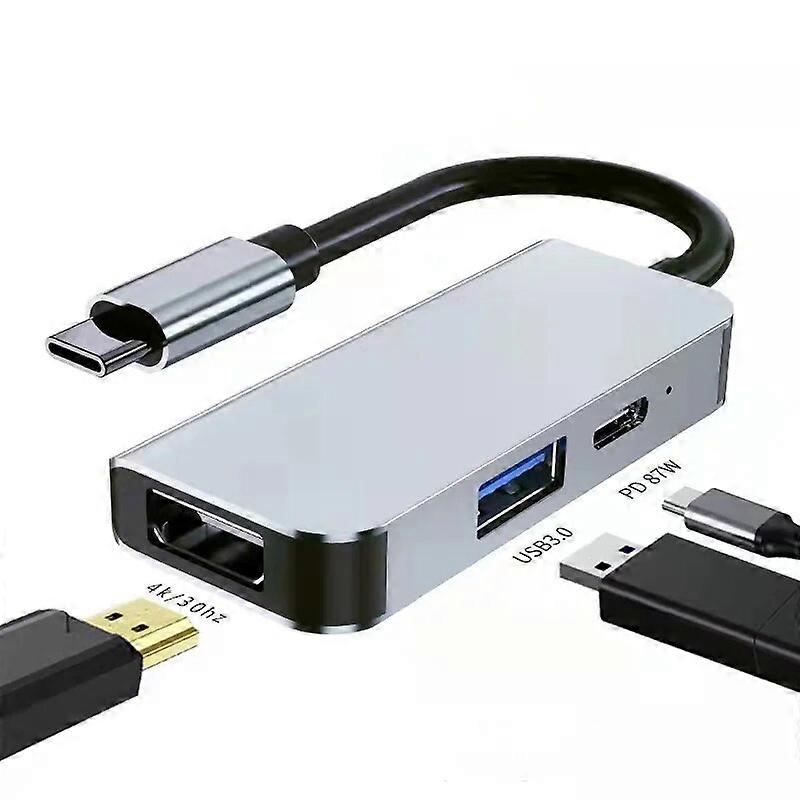 USB C Docking Station Hub Type C To HDMI Compatible PD 87W USB 3.0 Adapter USB C Splitter For Macbook Pro Air Surface Pro
