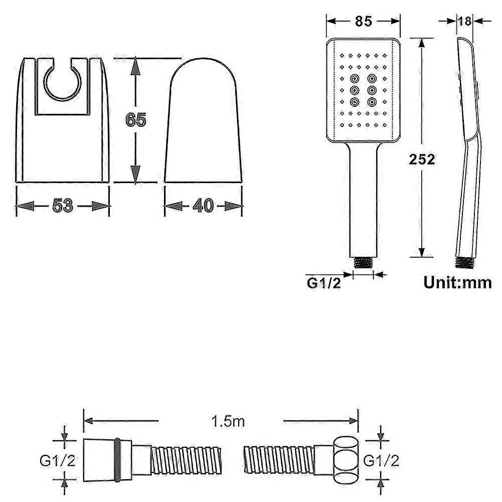 handheld abs wall-mounted shower head household accessories