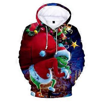 Men Women Christmas Grinch 3d Printed Hoodie Long Sleeve Hooded