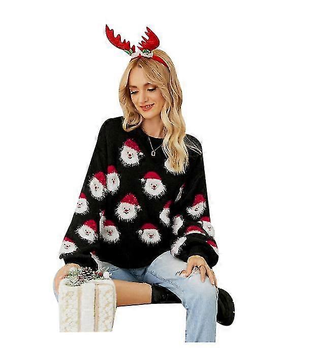 Femmes Knited Holiday Pullover Noël Mignon Snowman Sweater