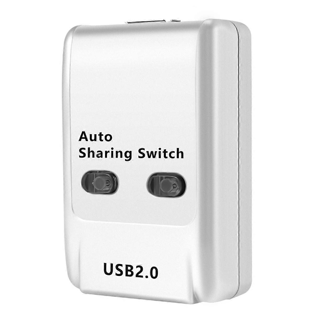 USB 2.0 Auto Sharing Switch 2 Port HUB Adapter Switcher for 2 PC Printer USB Switch Devices Suppor