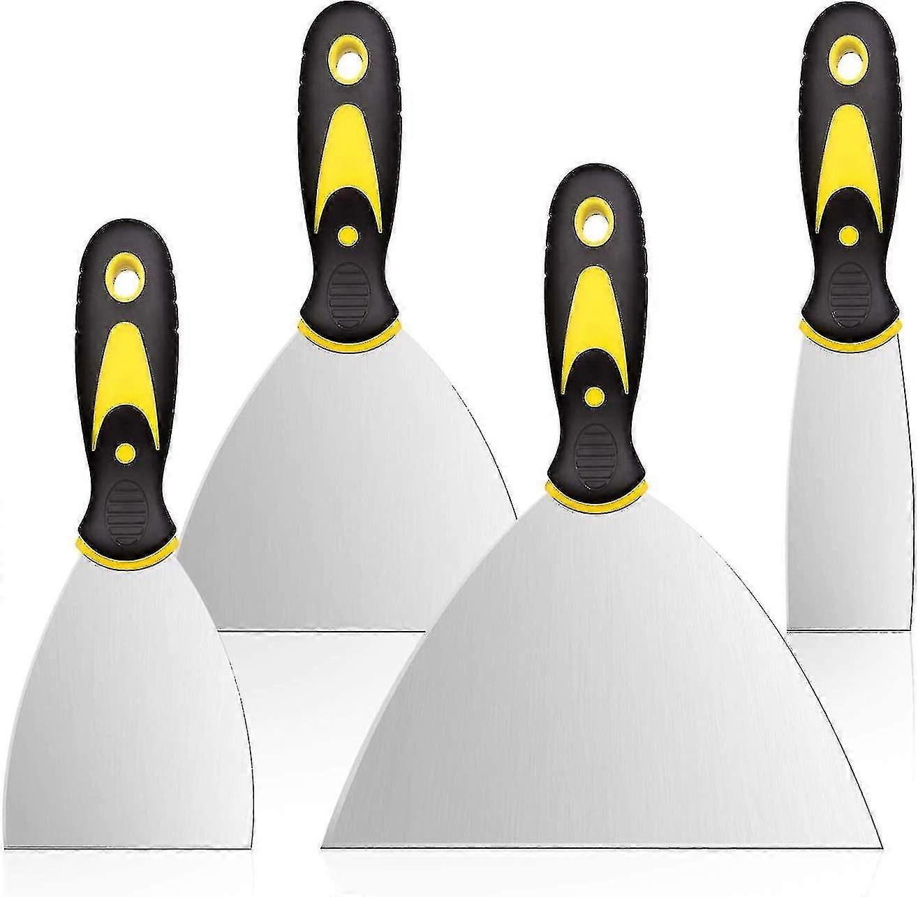 Durable 4-Pack Putty Knife Set: Perfect for Plastering, Cement, and Wallpaper Removal