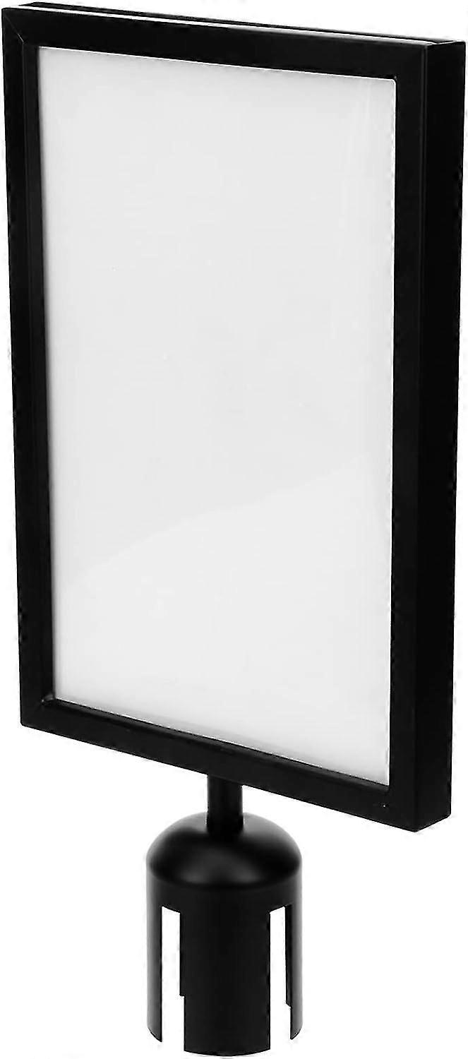 A4 حامل علامة من الفولاذ المقاوم للصدأ الأسود على الوجهين لحزام قابل للسحب وعرض عمود الدعامة- Yvan