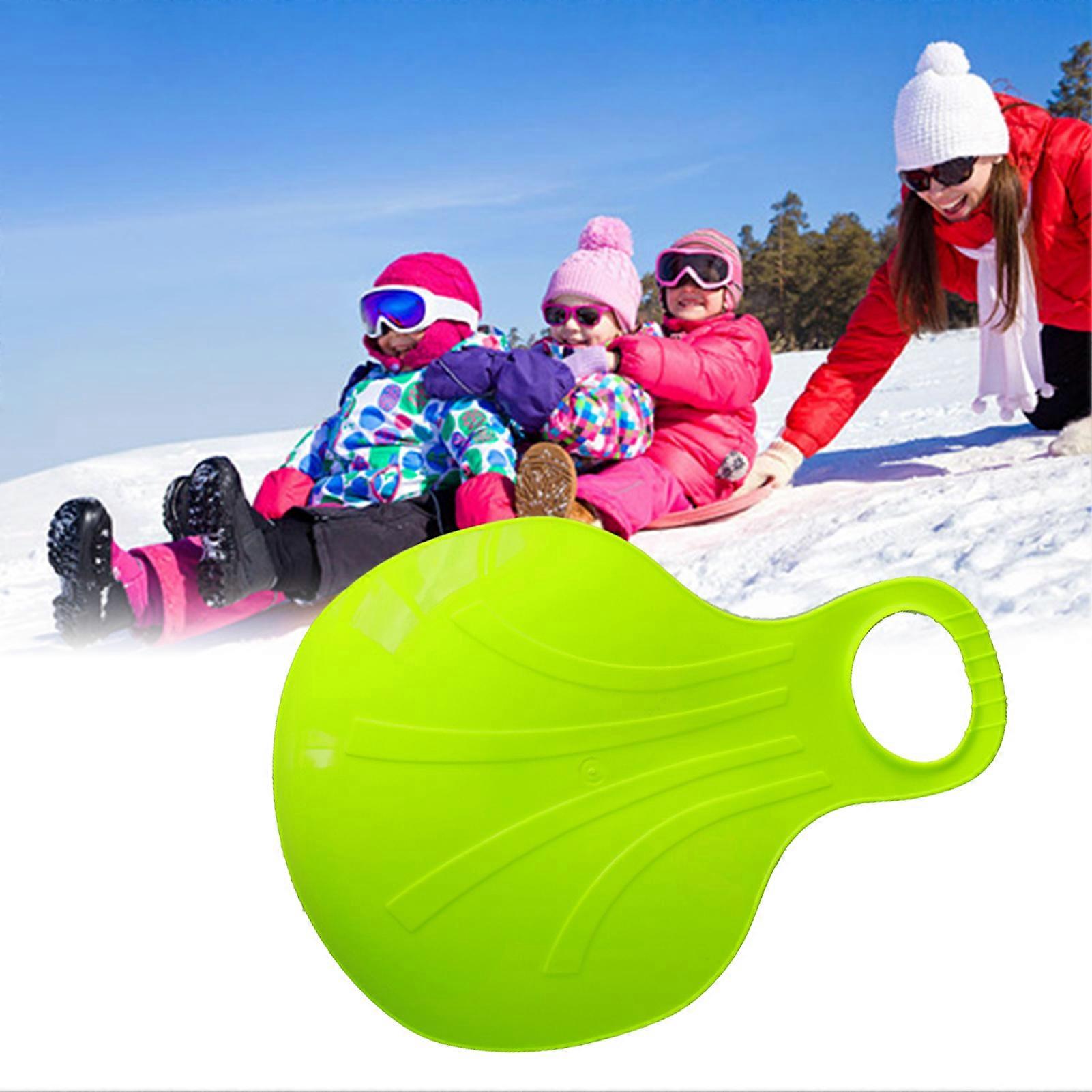 Lightweight Slider Snow Sleds Fan Shape Thickening Sand Slider with Handle for Cold Weather Downhill