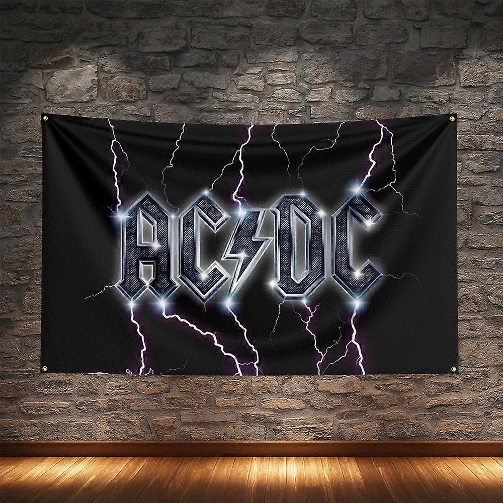 AC/DC Flag Polyester Digital Printing Music Banner For Decoration