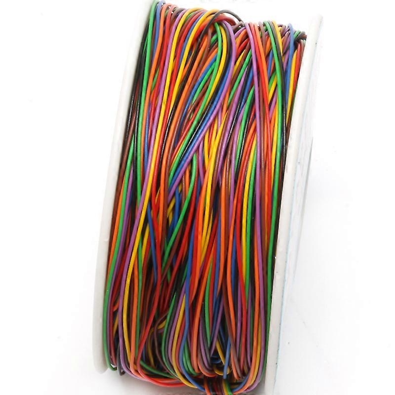 One Roll 8 Colors 30AWG Wire Wrapping Wire  Tinned Copper Solid  PVC insulation