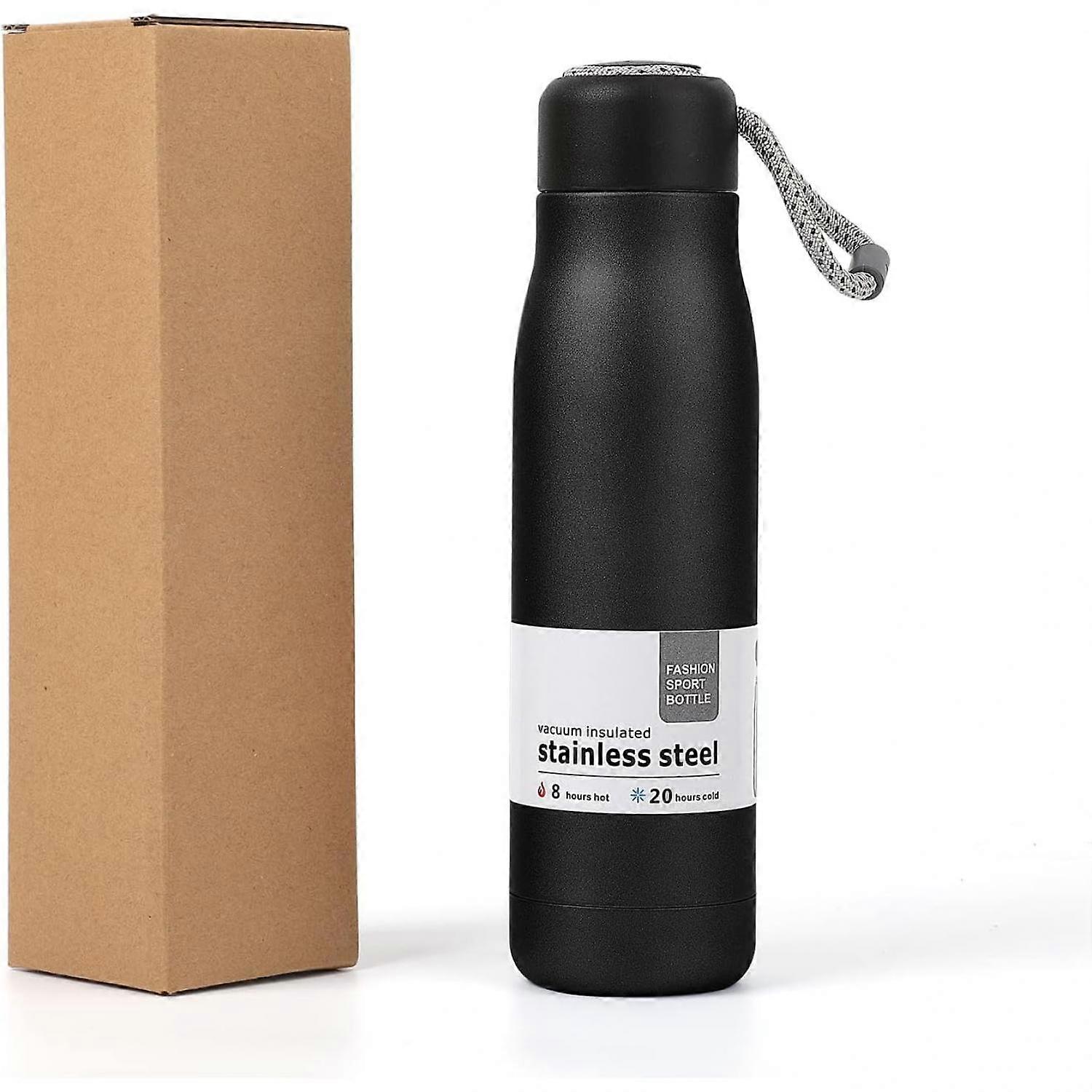 Water Bottle, Small Water Bottle, Stainless Steel Insulated Bottle with Strap Lid, Triple-Layered Vacuum Reusable -GSL FF ZD
