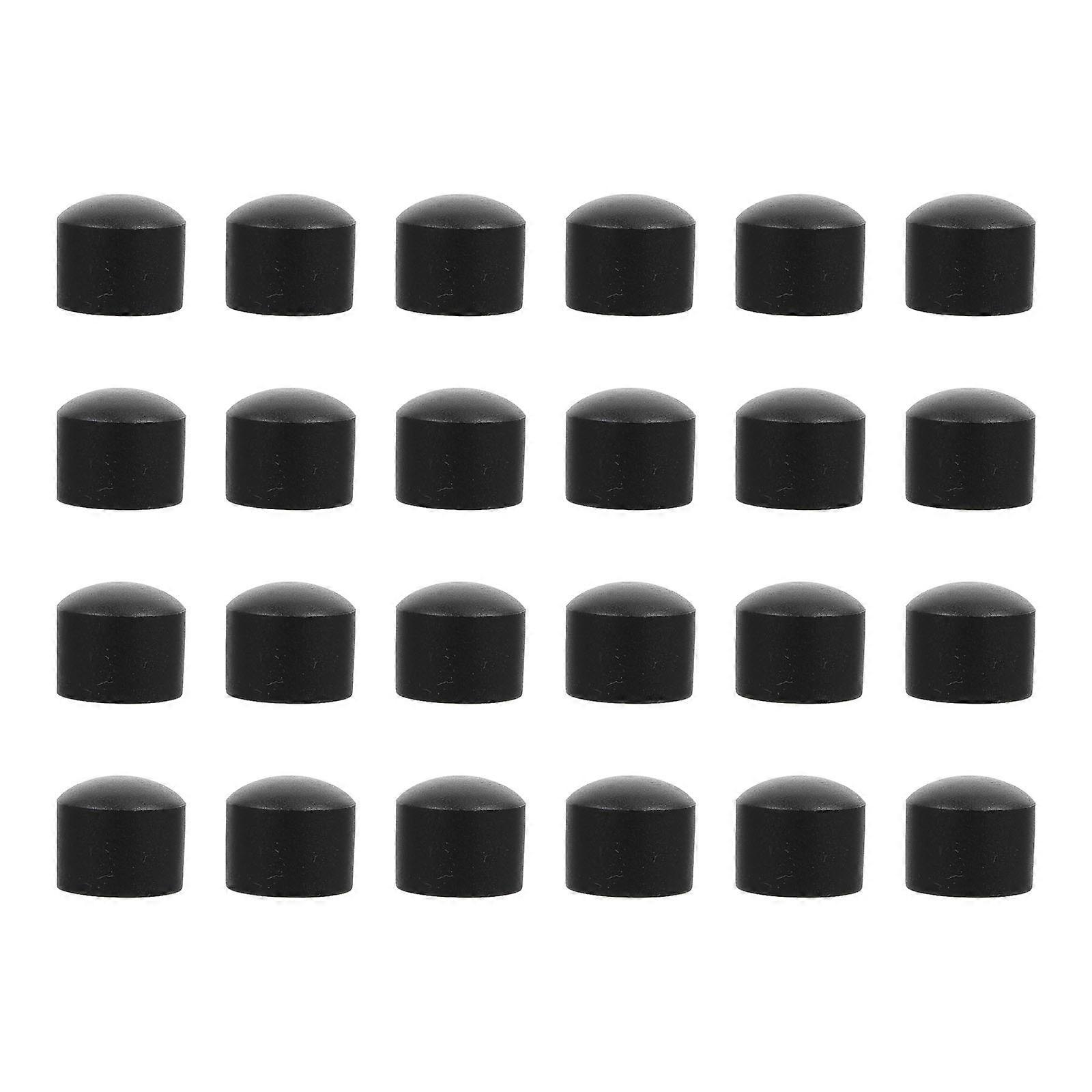 24Pcs Foosball Table Pipe Caps Table Football Machine Accessories (Black)